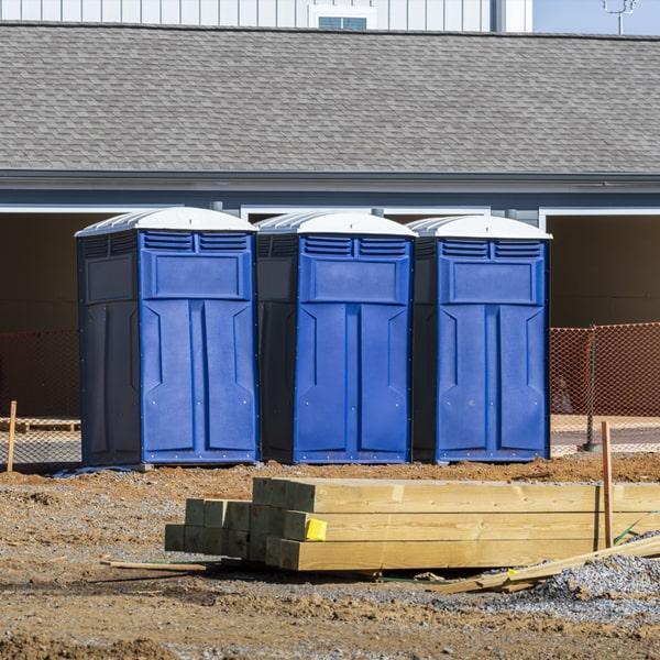 Heavy-duty construction site porta potty in Jacksonville, Florida